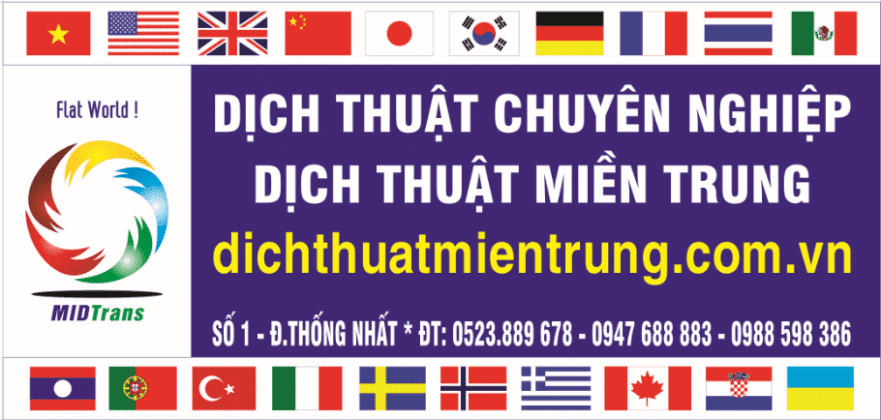 Công ty dịch thuật miền Trung MIDTRANS – Chi nhánh Đà Nẵng