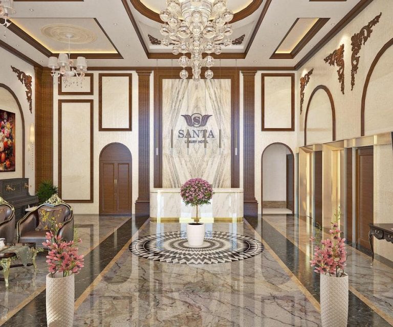 Không gian check in sang trọng tại khách sạn Santa Luxury Đà Nẵng