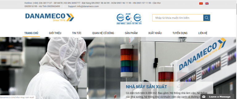 Website danameco Đà Nẵng